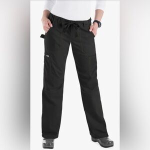 Koi Women’s Lindsey Twill Drawstring Cargo Pants, Size: Small, Color: Black